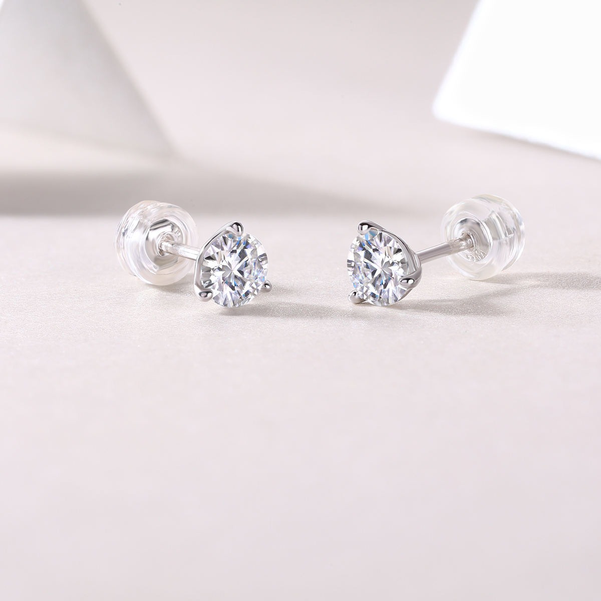 Moissanite S925 sterling silver earrings - Image 3