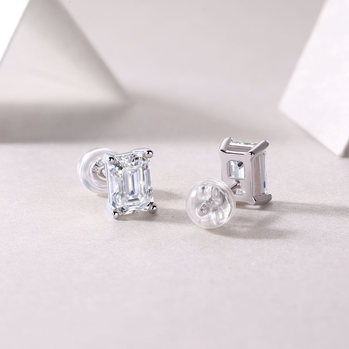 Moissanite S925 sterling silver earrings - Image 3
