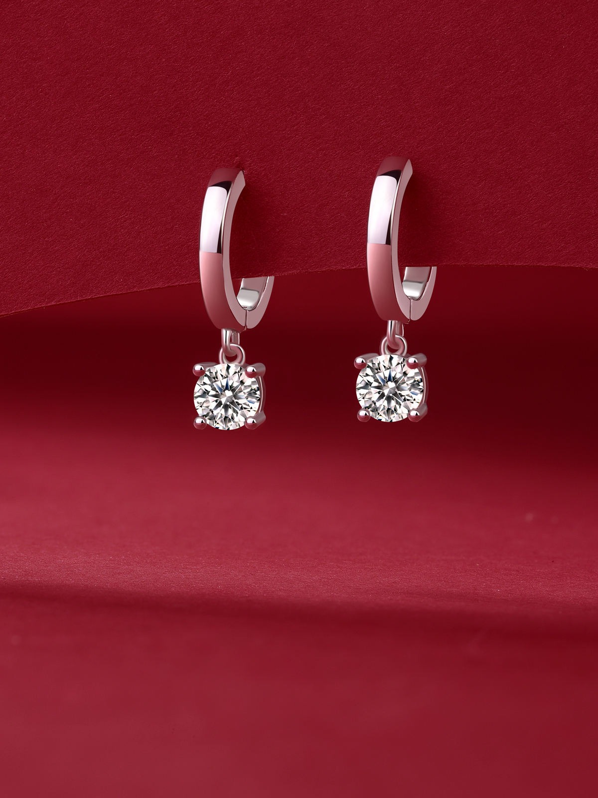 0.1CT Moissanite S925 Sterling Silver Earrings - Image 3