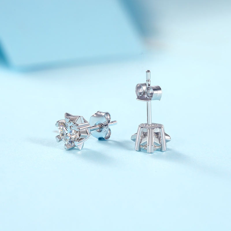 0.5CT Moissanite S925 Sterling Silver Earrings - Image 4