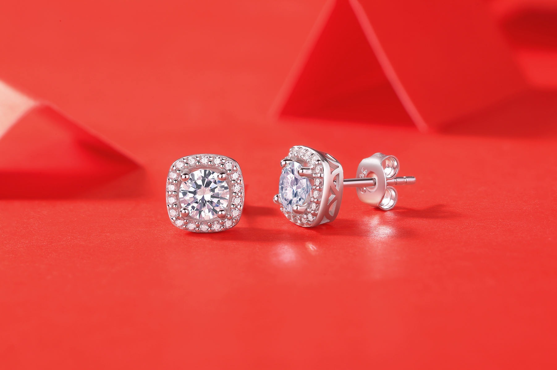 Moissanite S925 sterling silver earrings - Image 4