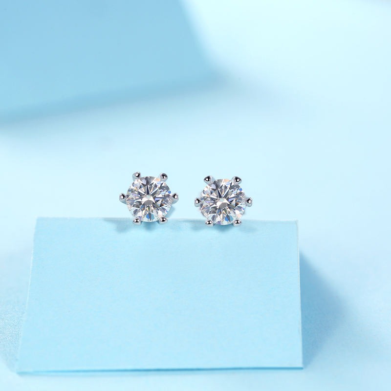 Moissanite S925 sterling silver earrings - Image 4