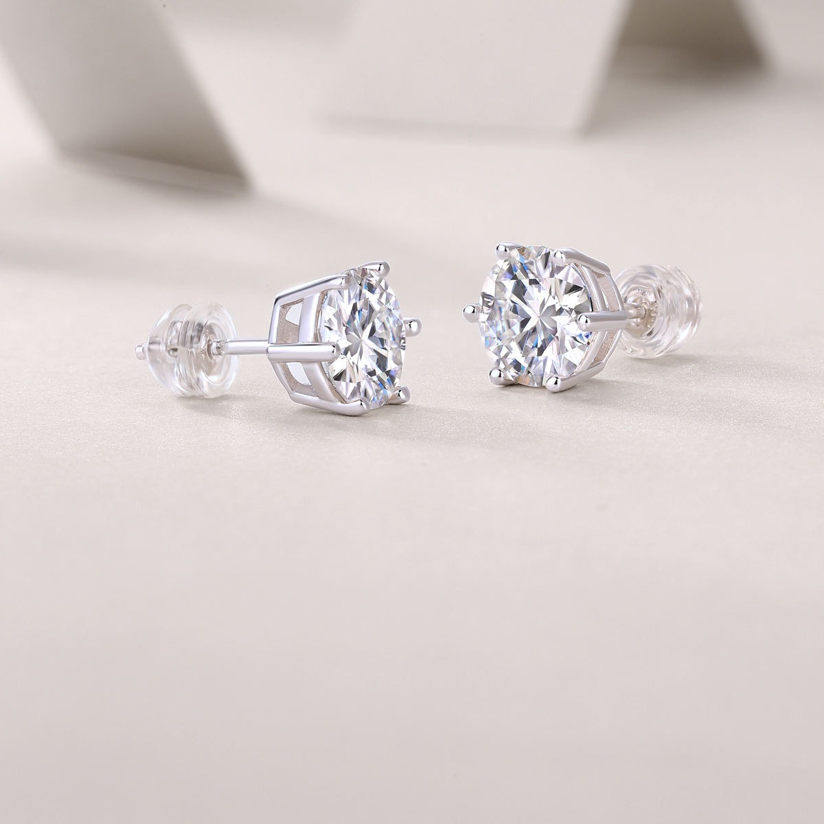 Moissanite S925 sterling silver earrings - Image 4