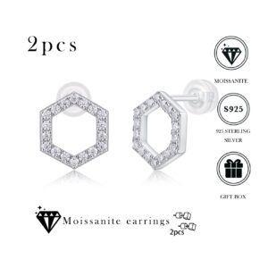 Moissanite S925 sterling silver earrings
