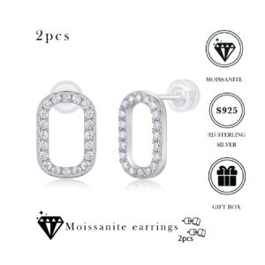 Moissanite S925 sterling silver earrings