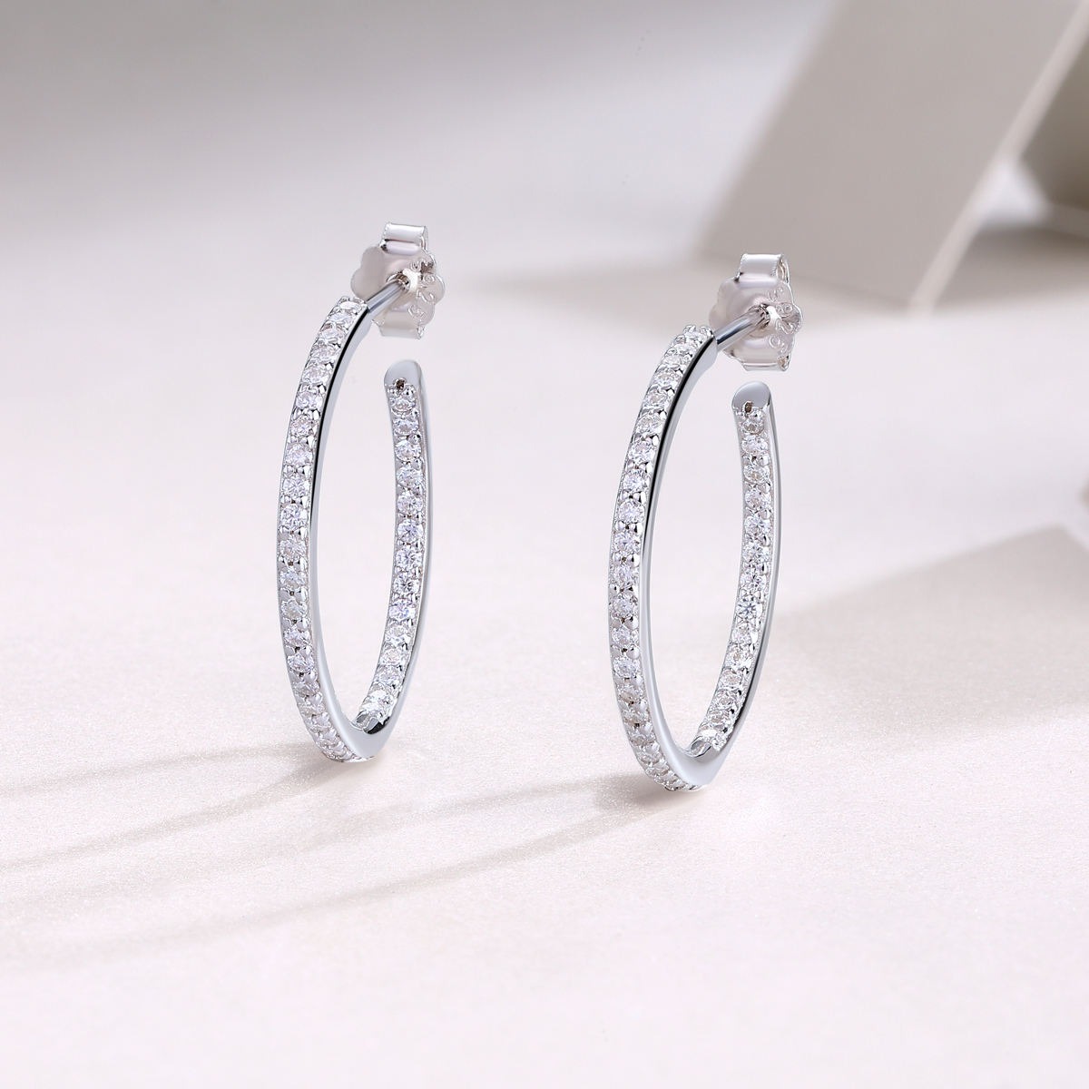 Moissanite S925 sterling silver earrings - Image 4