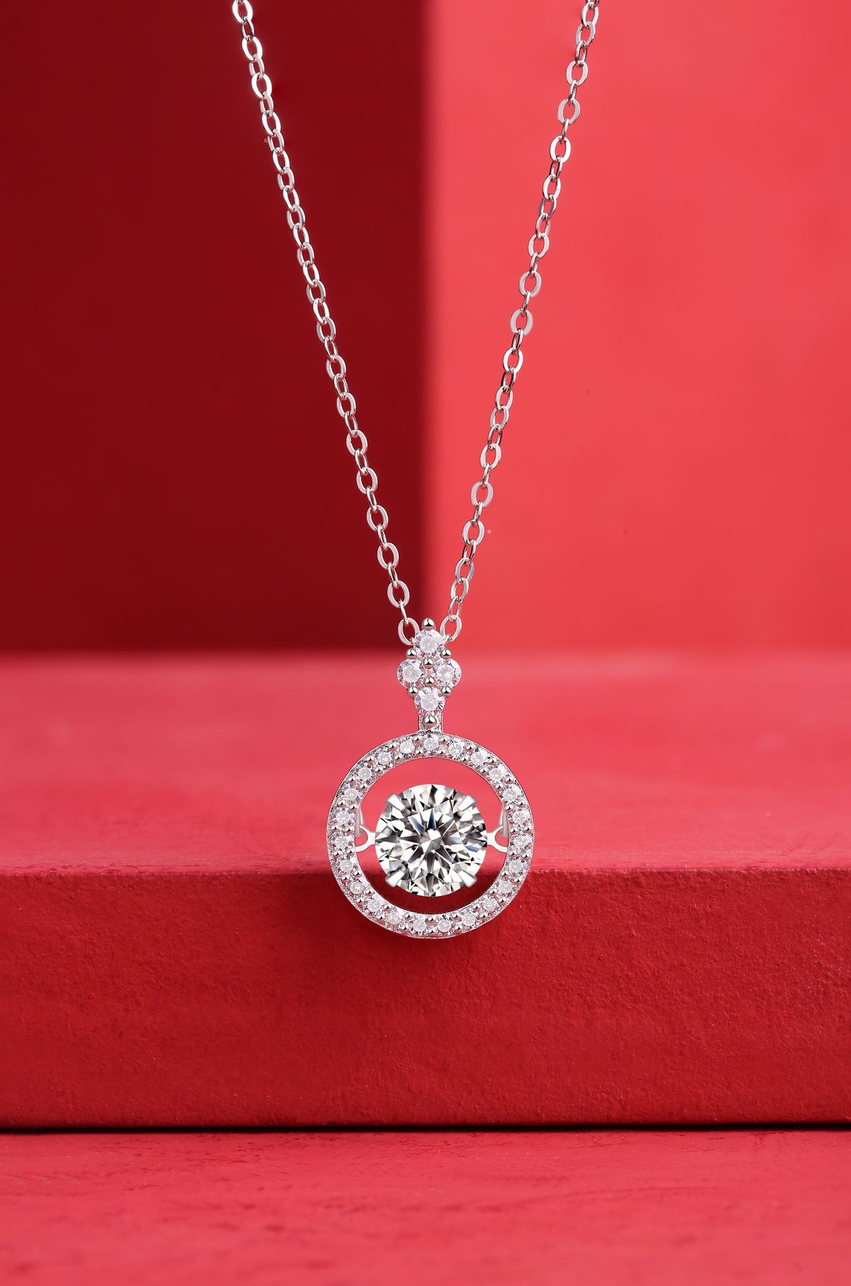 S925 Sterling Silver Moissanite Necklace 50 Points / 1 Carat - Image 4