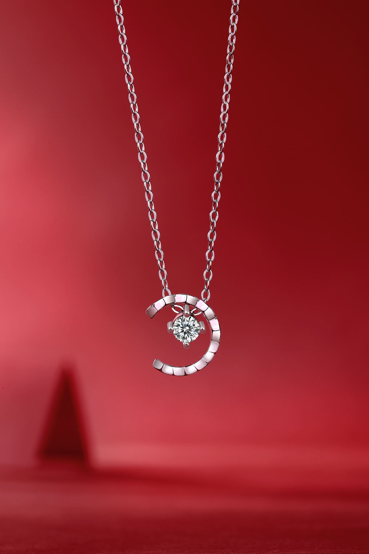 Moissanite Necklace White Gold Plated S925 Sterling Silver Jewelry Pendant Necklace - Image 4