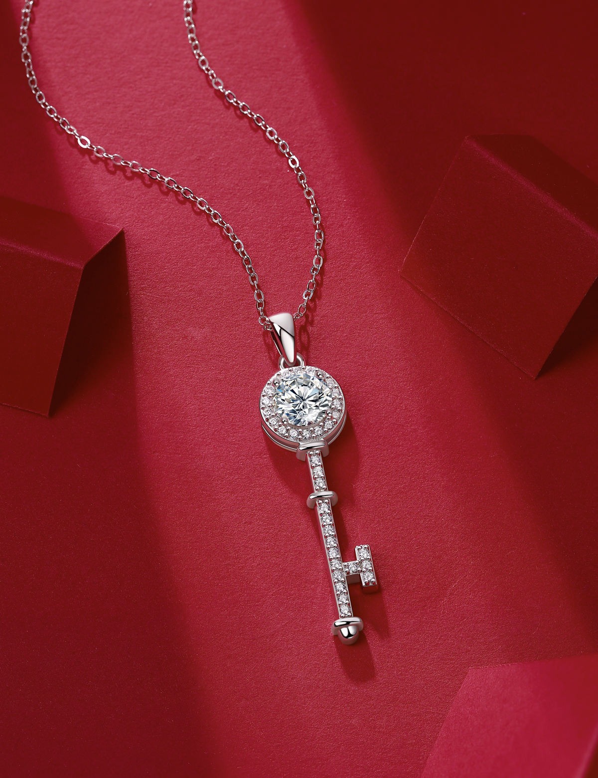 S925 Women's Pendant Necklace Nickel-Free Moissanite Jewelry with Gra Certification - Image 4