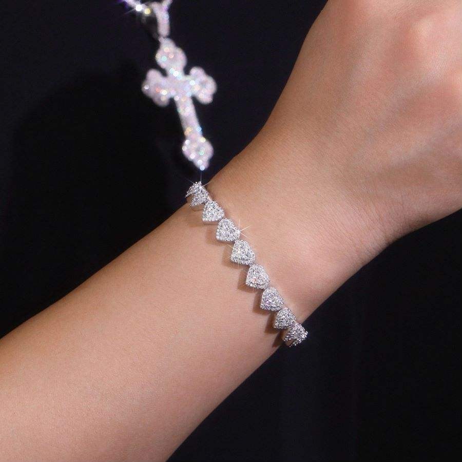 S925 11.73g Moissanite Tennis Bracelet, Perfect Gift for Birthdays, Suitable for Friends and Family, Men and Women - Image 5