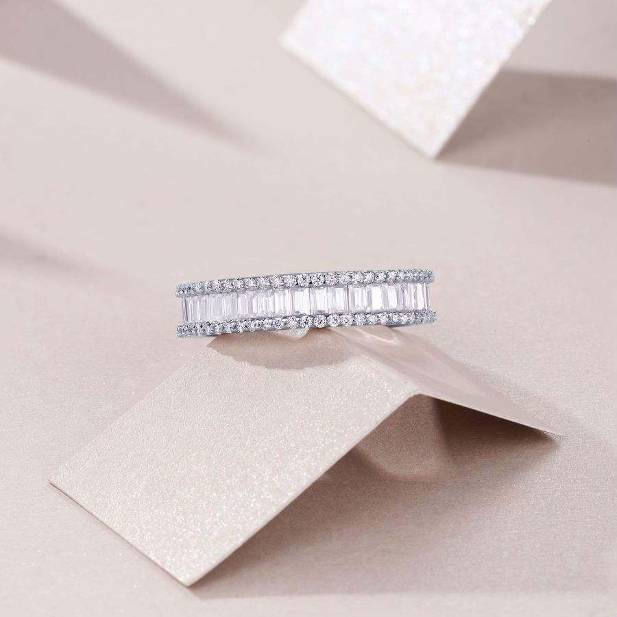 1.1mm Moissanite Promise Rings for Couples 925 Sterling Silver D Color VVS1 Fine Jewelry Wedding Bands for Women - Image 3