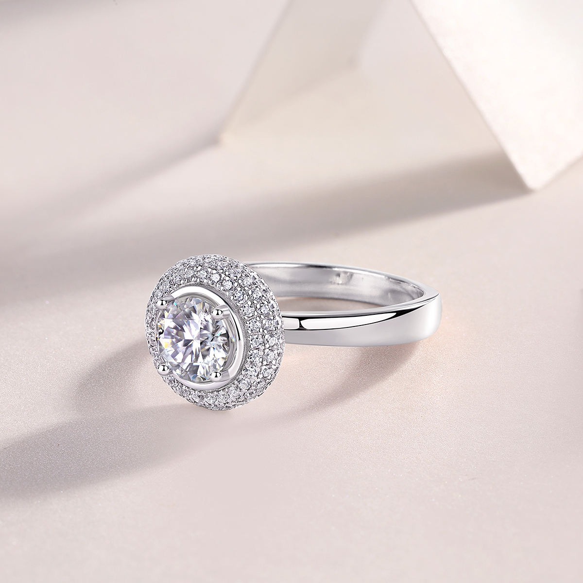 S925 sterling silver ring eggs moissanite engagement wedding ring for women - Image 3