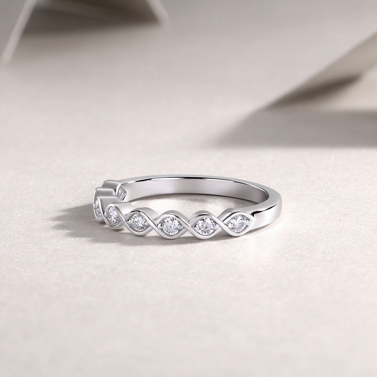 S925 Sterling Silver Moissanite Engagement Diamond Ring Moissanite Wedding Ring With GRA Certificate - Image 3