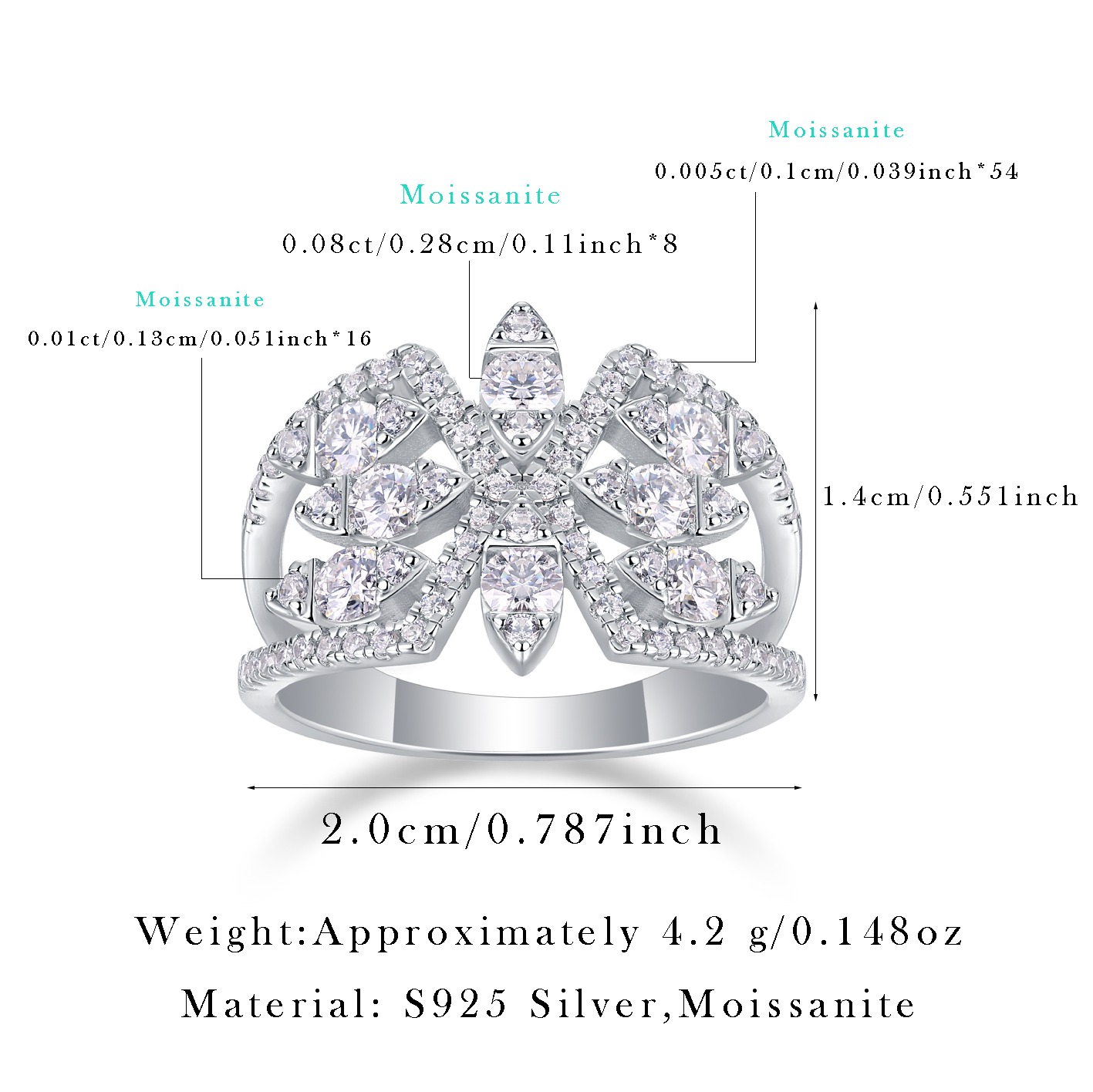 Custom 925 Sterling Silver Moissanite Engagement Diamond Ring 4ct Moissanite Wedding Ring With GRA Certificate - Image 2
