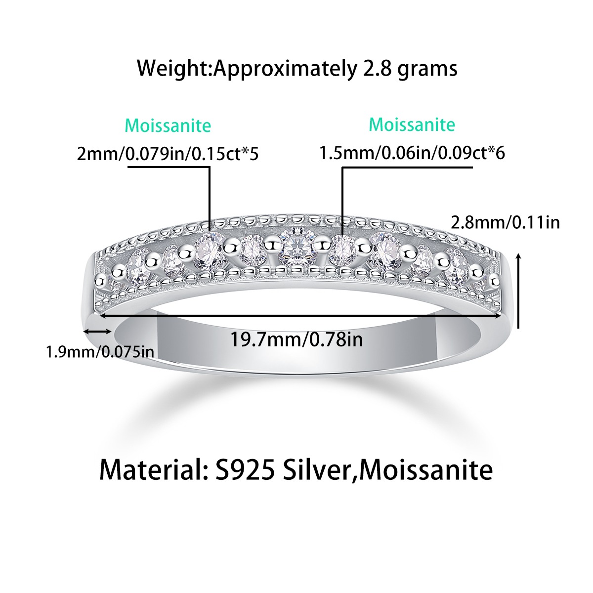 S925 Sterling Silver Women Wedding And Engagement Summer Accessories Rings - Image 2