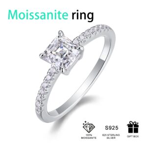 S925 Moissanite Rings Customized Women Luxury Fashion Romantic Sterling Silver Ring