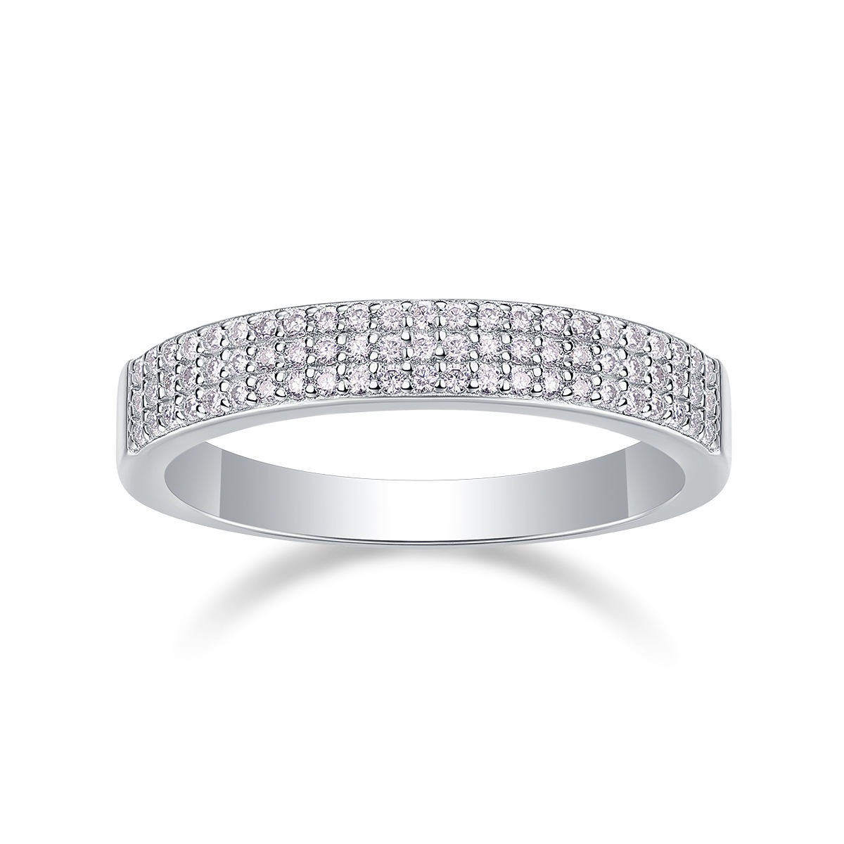 Hot Sale Certificate Real 925 Sterling Silver Moissanite Fine Finger Ring With Beautiful Design Wedding Ring