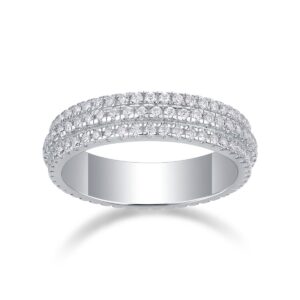 1 Carat S925 Sterling Silver Jewelry Moissanite Ring