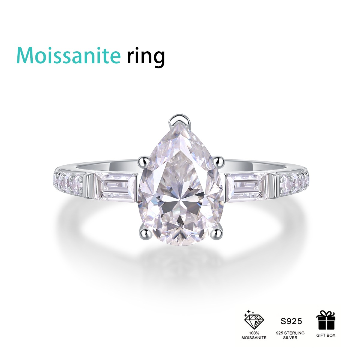 High Quality 925 Sterling Silver Moissanite Eternity Band Rings Affordable Price Moissanite Engagement Wedding Rings - Image 3