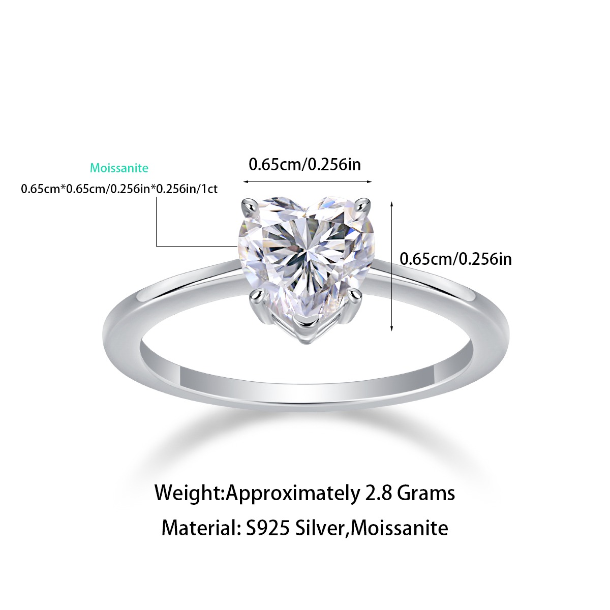 Wholesale 925 Sterling Silver Moissanite Engagement Ring Jewelry White Gold Ring With GRA