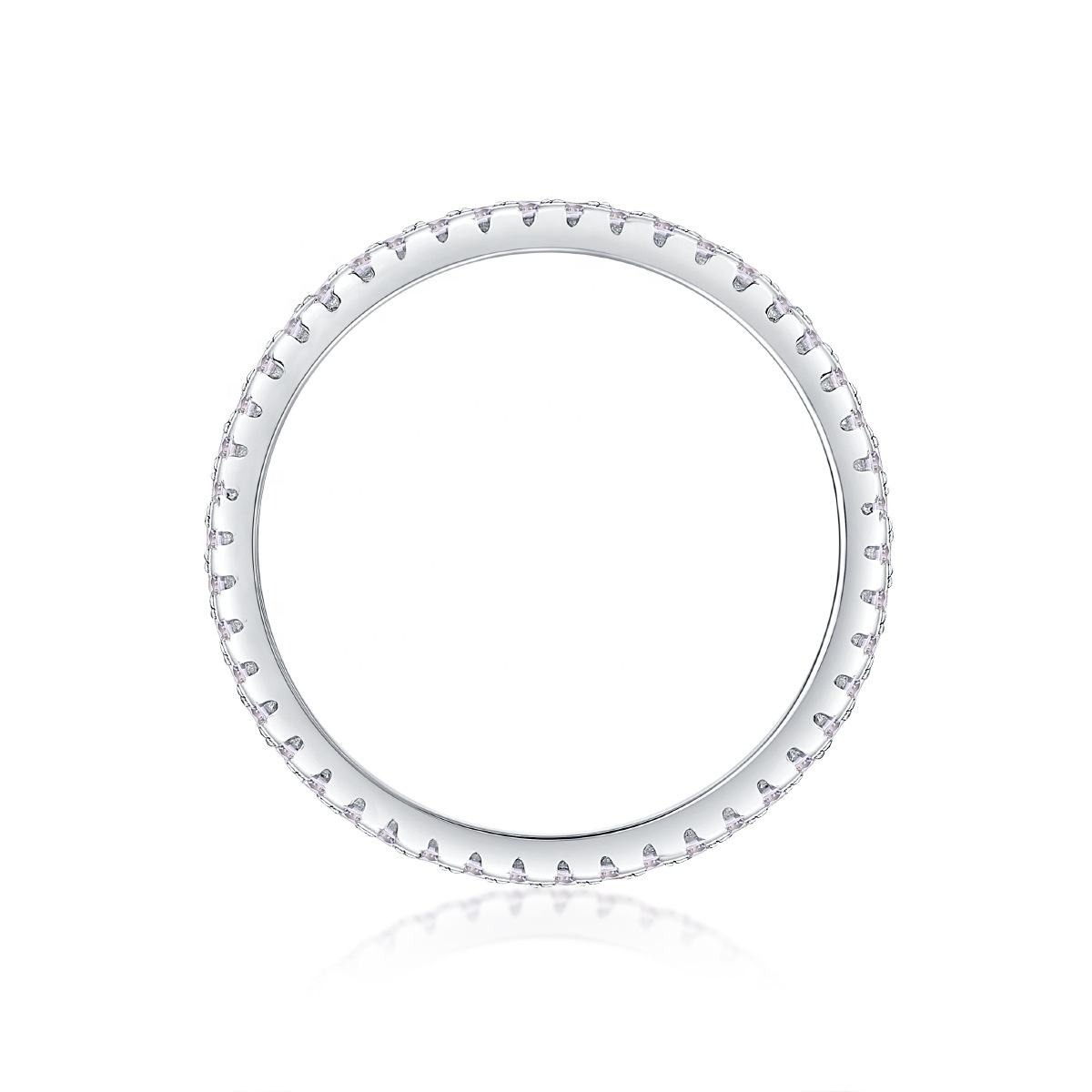 S925 Silver Parallel Universe Ring Mossan Stone Set Closed Ring Jewelry Custom - Image 5