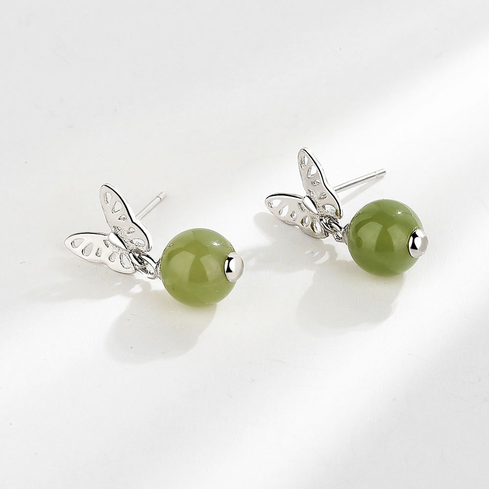 S925 sterling silver stud earrings and Tianyu butterfly earrings - Image 3