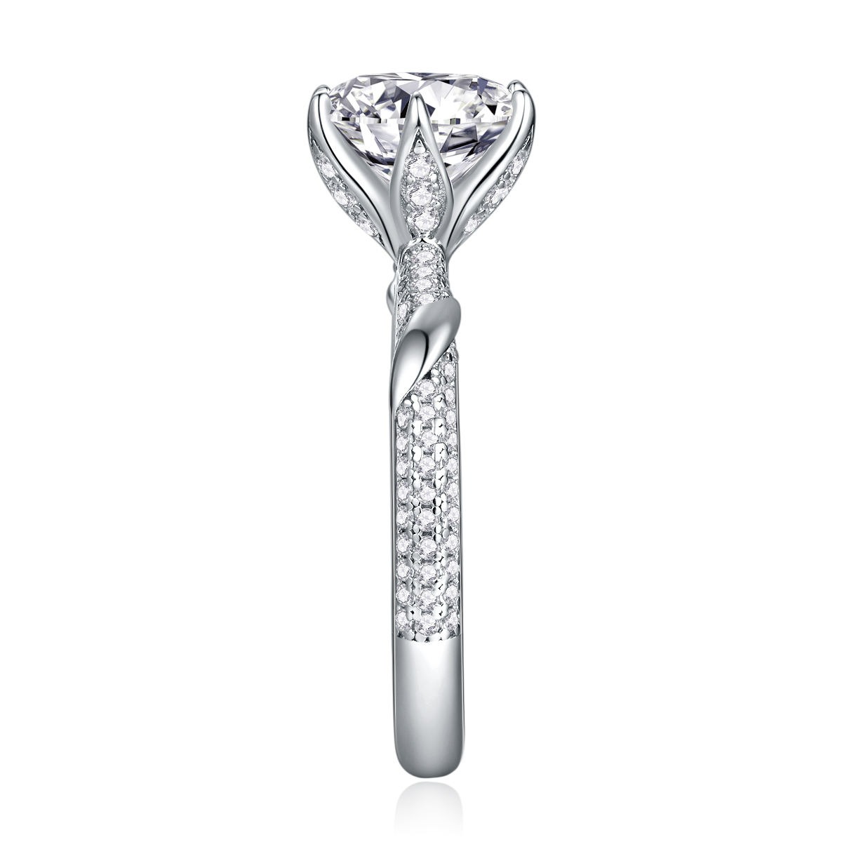 S925 Silver Ring VVS Diamond Mens and womens Wedding With 3carat Moissanite - Image 4