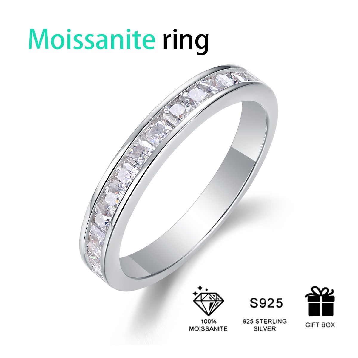 moissanite stone finger ring cheap engagement rings designs for girls - Image 4