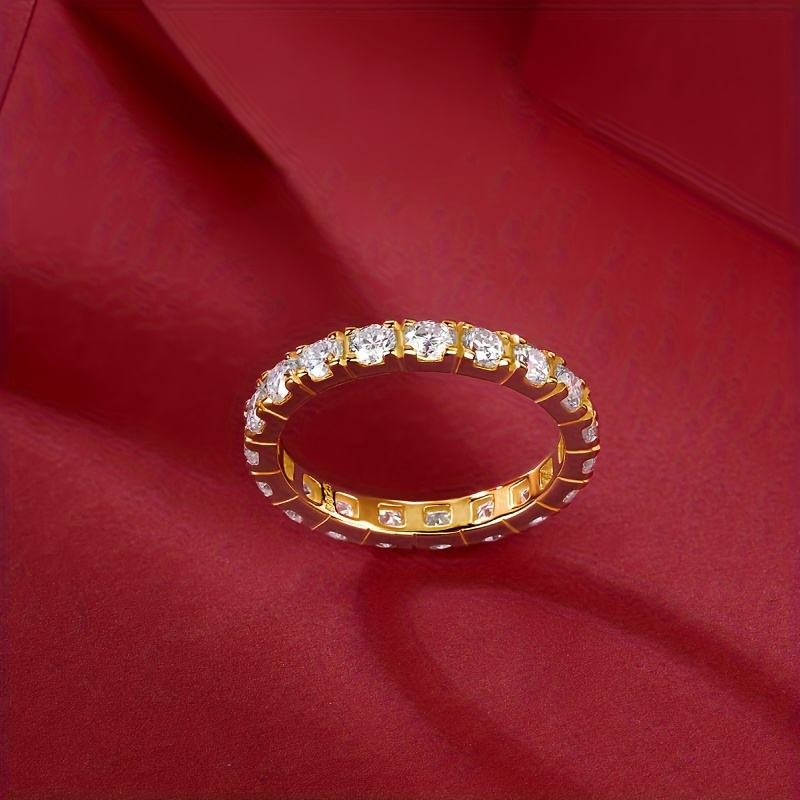 High Quality 925 Silver Women Moissanite Diamond Engagement Solitaire Rings Gold Moissanite ring - Image 6