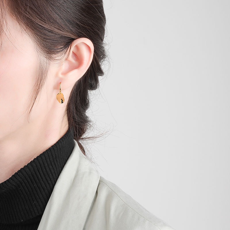 S925 sterling silver stud earrings with tassel round disc earrings - Image 5