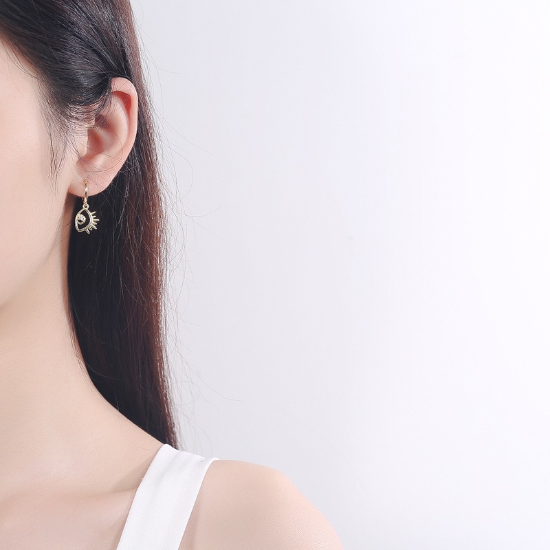 S925 Sterling Silver Stud Earrings Devil's Eye Earrings - Image 5