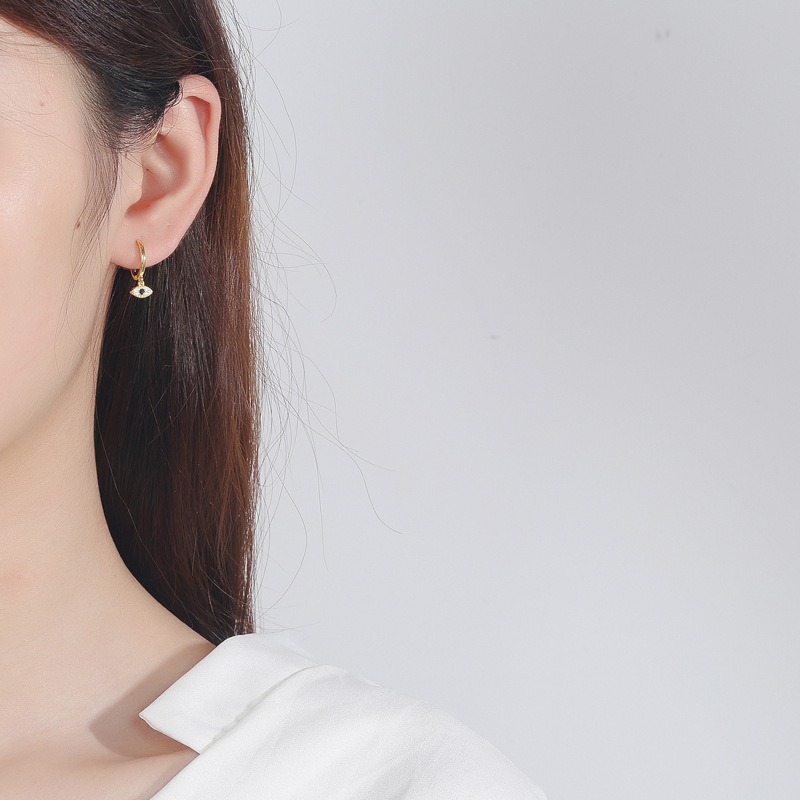 S925 Sterling Silver Stud Earrings Devil's Eye Earrings - Image 4