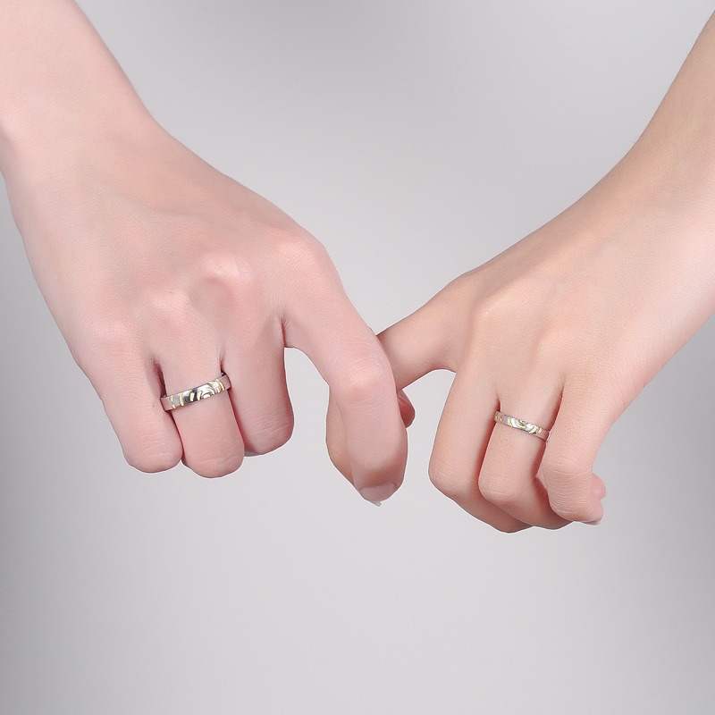 S925 Sterling Silver Ring Opening Adjustable Möbius Ring Couple Ring - Image 7