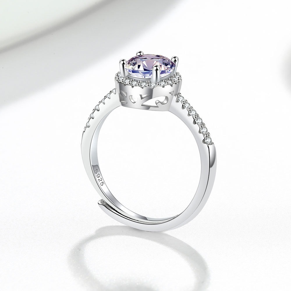 S925 sterling silver ring GRA moissanite ring for women - Image 3