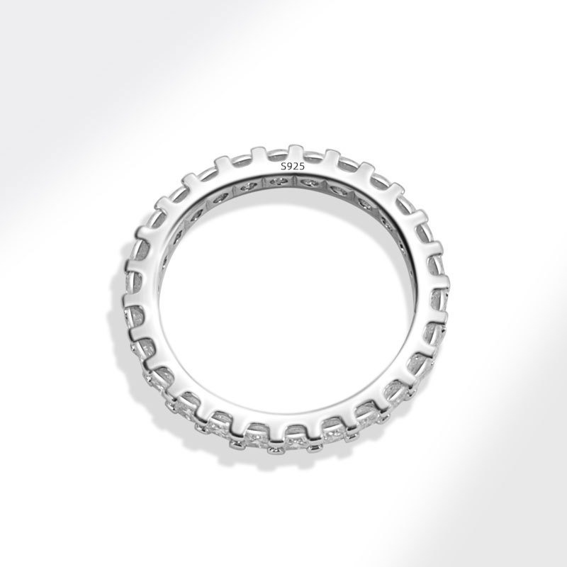 S925 Sterling Silver Ring with Diamonds for Women - Image 2