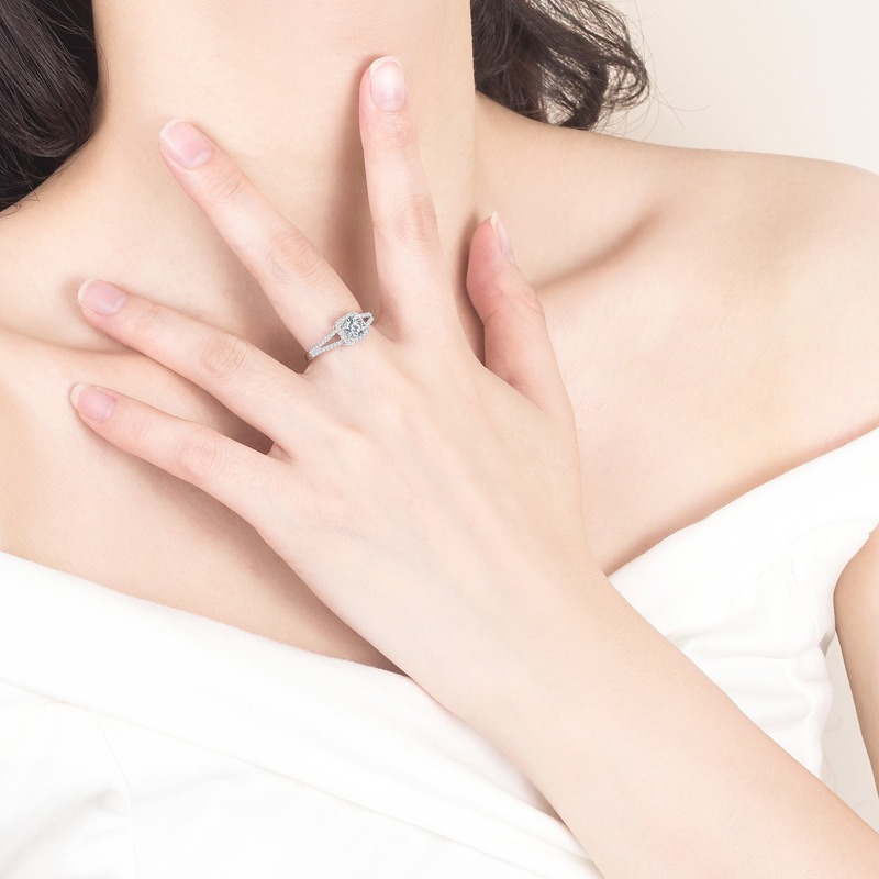 S925 sterling silver ring opening adjustable zircon women's ring - Image 4