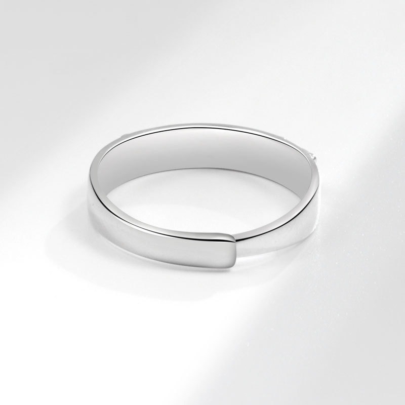 S925 sterling silver ring opening adjustable plain ring Pixiu women's ring - Image 3