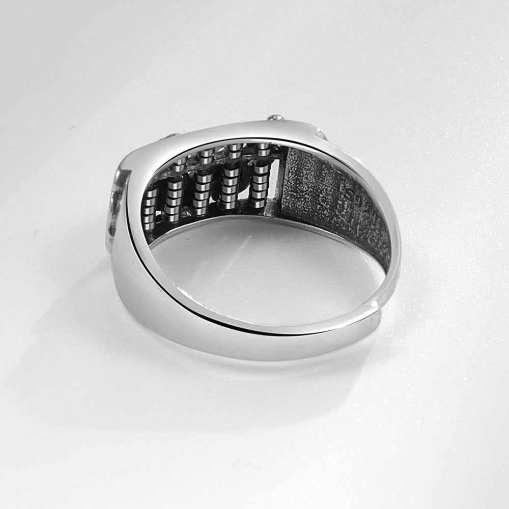 S925 sterling silver ring opening adjustable Pixiu women's ring - Image 3