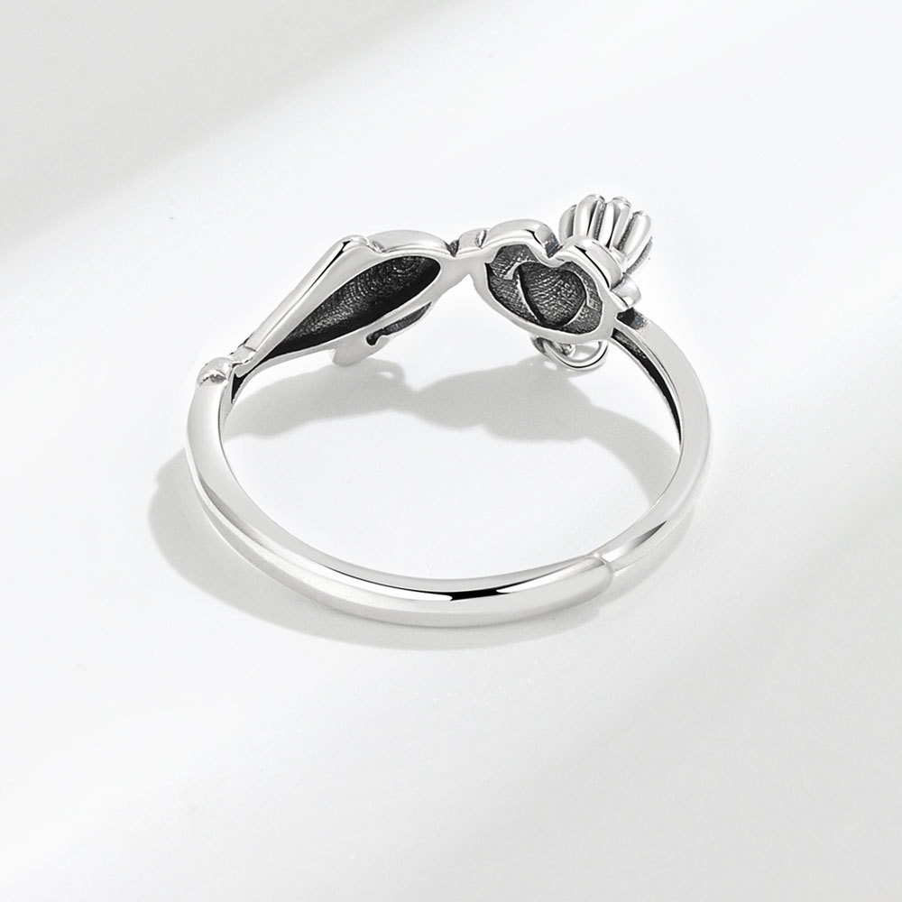 S925 sterling silver ring opening adjustable carp ring ring for women - Image 3