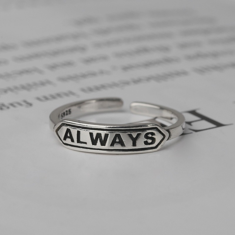 S925 sterling silver ring opening adjustable women's ring - Image 3