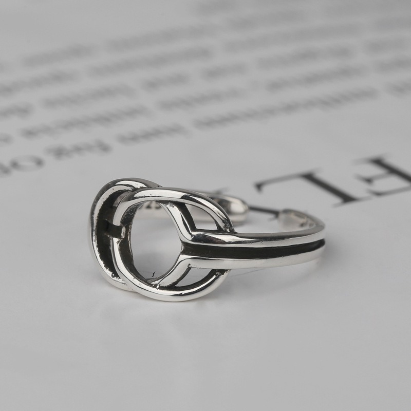 S925 sterling silver ring opening adjustable women's ring - Image 3