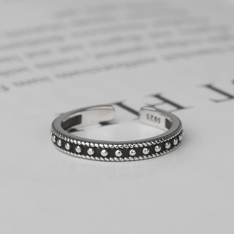 S925 sterling silver ring opening adjustable women's ring - Image 3