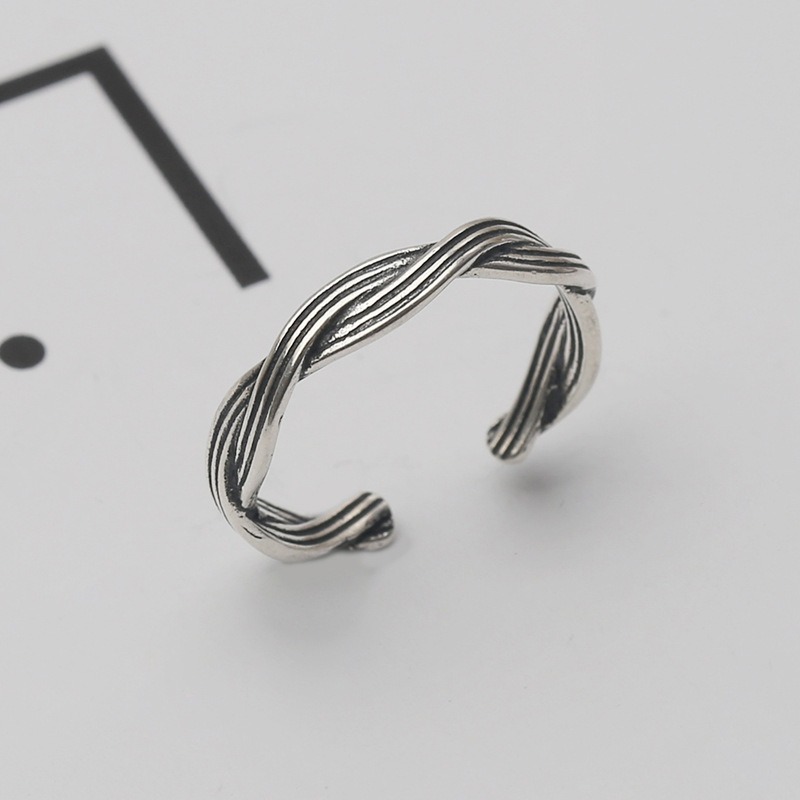 S925 sterling silver ring opening adjustable women's ring - Image 3