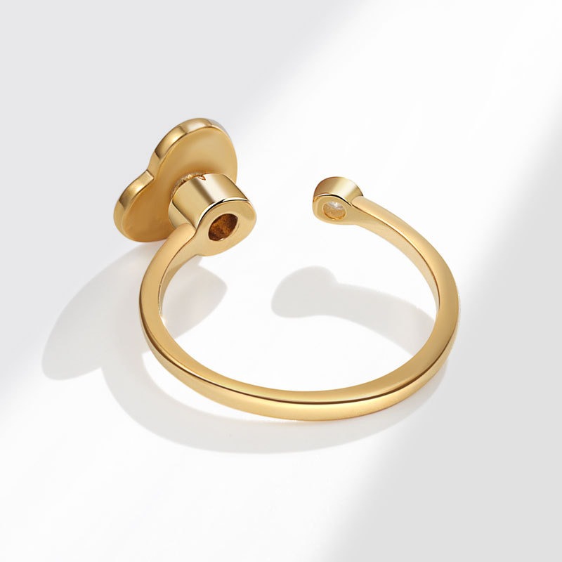 S925 sterling silver ring opening adjustable rotating heart ring for women - Image 5