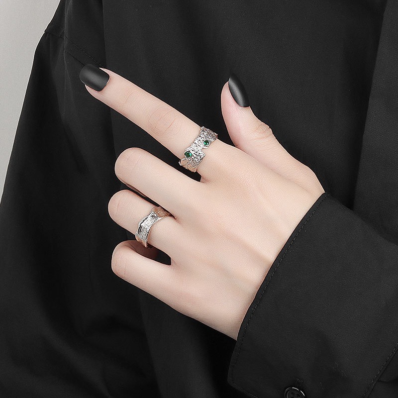 S925 sterling silver ring opening adjustable women's ring - Image 4