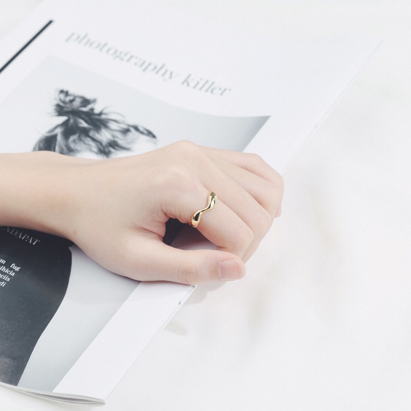 S925 sterling silver ring opening adjustable women's ring - Image 4