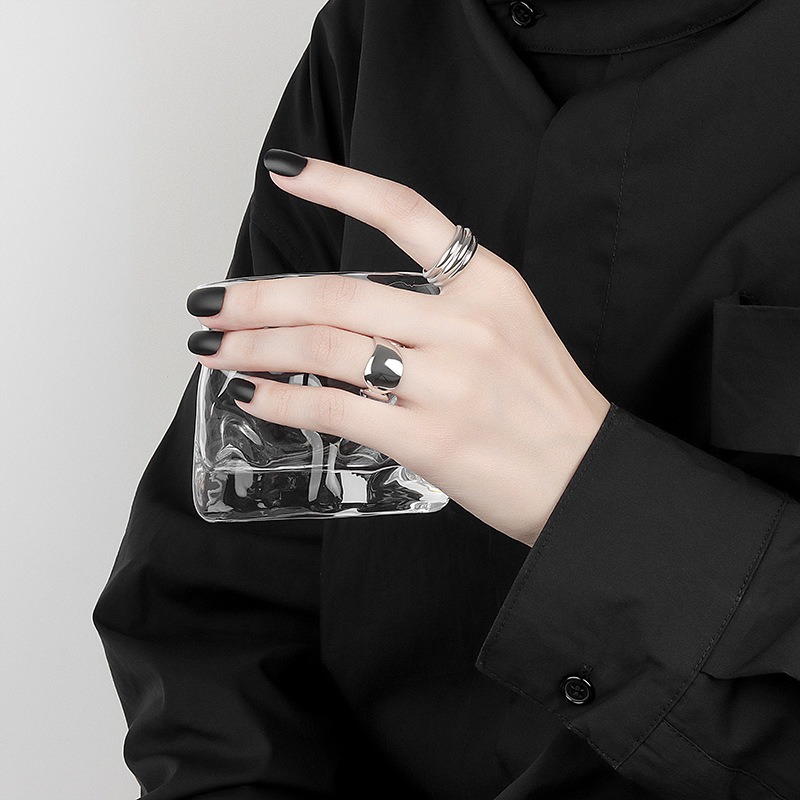 S925 sterling silver ring opening adjustable women's ring - Image 4