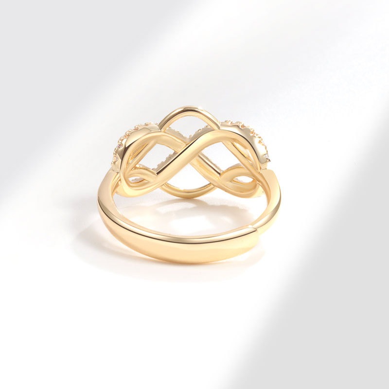 S925 sterling silver ring opening adjustable figure 8 women's ring - Image 4
