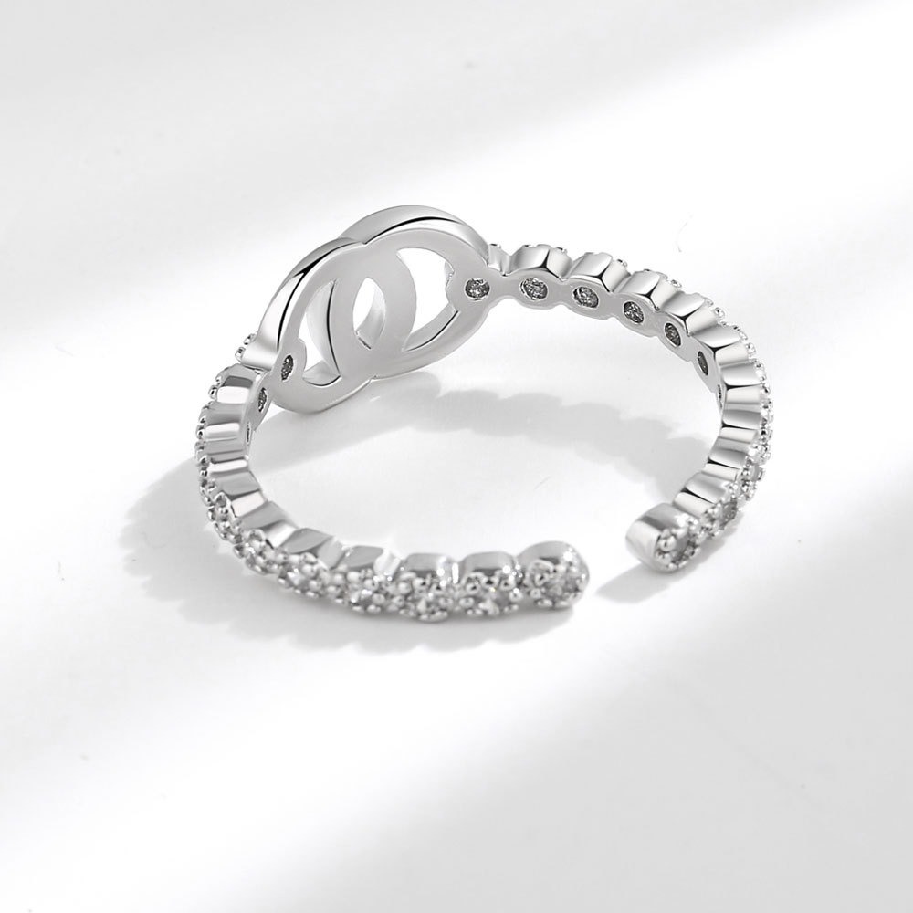 S925 sterling silver ring opening adjustable women's ring - Image 3