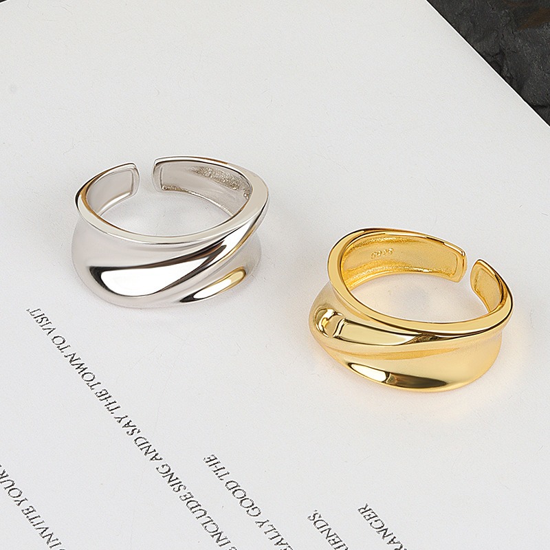 S925 sterling silver ring opening adjustable women's ring - Image 4